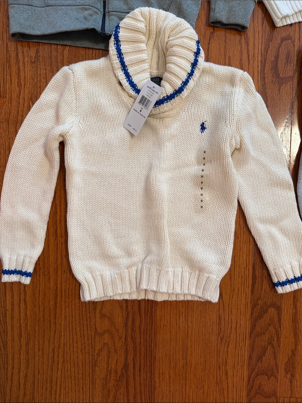 SIZE 6 Some NWT Ralph Lauren Kids Polo Shirts & Sweaters - Lacoste sweater